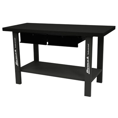 Homak Manufacturing 59 in. Industrial Steel Workbench with 2 Drawers