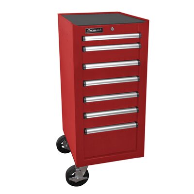 Homak Manufacturing 18 in. H2Pro Series 7-Drawer Side Cabinet, Red