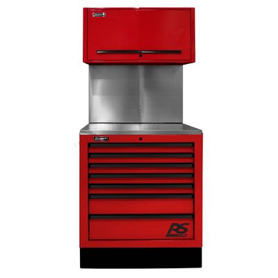 Homak Manufacturing CTS Set 36 in. with Solid Back Splash, Red