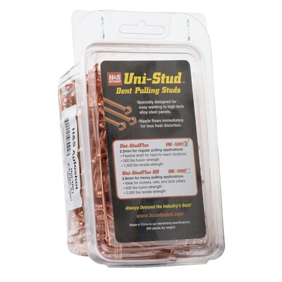 H&S AutoShot UNI-1001 Studs 2.2mm Flexpert Steel Copper-Flash Annealed (500-Pack)