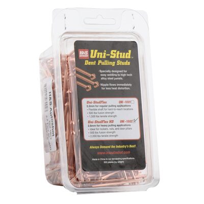 H&S AutoShot UNI-1002 Studs 2.6mm Heavy-Duty Steel Copper-Flash Annealed (500-Pack)         .