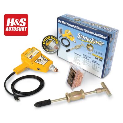 H&S AutoShot UNI-4550 Uni-Spotter STARTER PLUS Spot Weld Kit Includes Stud Gun, Slide Hammer and Studs