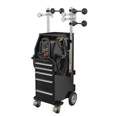 H&S AutoShot UNI-9862 Dual-Pro Aluminum & Steel Dent Repair Station Complete with Bridge Pullers