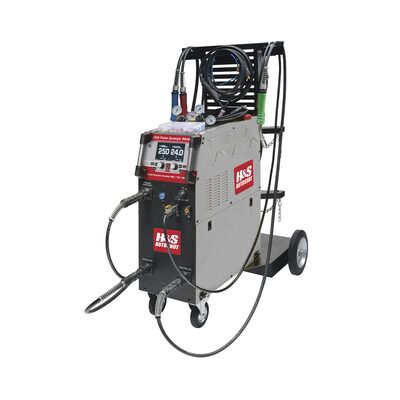 H&S AutoShot HSW-6550 Pulse MIG Welder 250 Amp with 42 Synergic MIG Programs and 3-Torch Drives