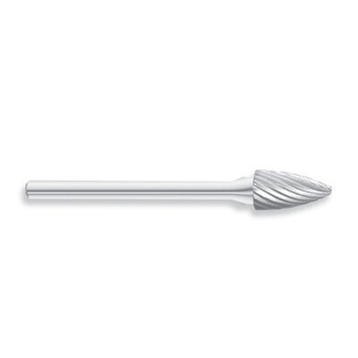 HTC Tool SG-51 Solid Carbide Burr, Pointed Tree Shape, Single Cut