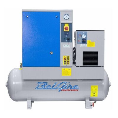 IMC (Belaire) 10 HP 132 Gallon 125 PSI Air Compressor 10 HP 132 Gallon 125 PSI Screw w Dryer 37 CFM MAX 125 PSI 208230460V 3Ph 66 dBA