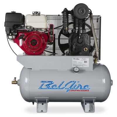 IMC (Belaire) 13 HP 30 Gallon 175 PSI Air Compressor 13 HP Honda GX 390 Gas Drive 30 Gallon Horizontal 175 PSI 23 CFM C1 Pump