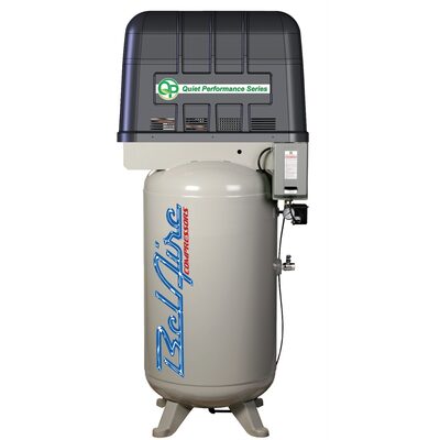 IMC (Belaire) 7.5 HP 80 Gallon 175 PSI 230 Volt Air Compressor 7.5 HP 80 Gallon Vertical Quiet Power 175 PSI 230 1 60 22.3 CFM T39 Pump 69 dBA