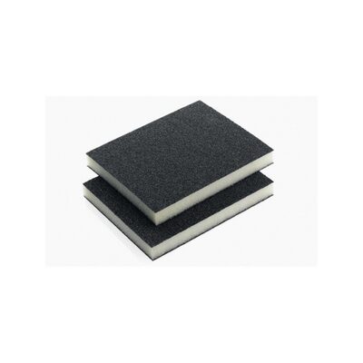 Indasa USA,Inc. 595169 Rhyno Double-Sided Sponge Pad, 5 in L x 4 in W x 1/2 in THK, Micro Fine-Grade, Beige