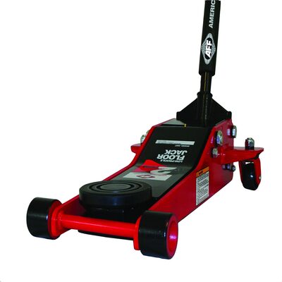 American Forge & Foundry Service Jack - 2 Ton Capacity - Double Pump - Short Chassis - Low Profile - 1 pc Handle - 2.75" Min H to 20" Max H - Heavy Duty