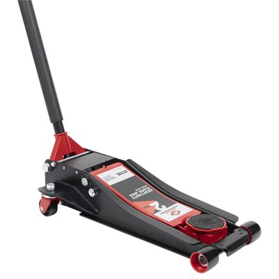American Forge & Foundry Service Jack - 2 Ton Capacity - Lightning Lift - Short Chassis - Low Profile - 2 pc Handle - 2.75" Min H to 19.7" Max H - Heavy Duty