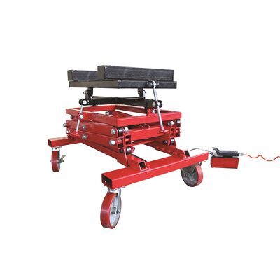 American Forge & Foundry Power Train Lift - 2,500 Lbs. Capacity - Scissor Lift Design -  33" Min H to 77" High H - Air/Hyd Foot Pedal Operated