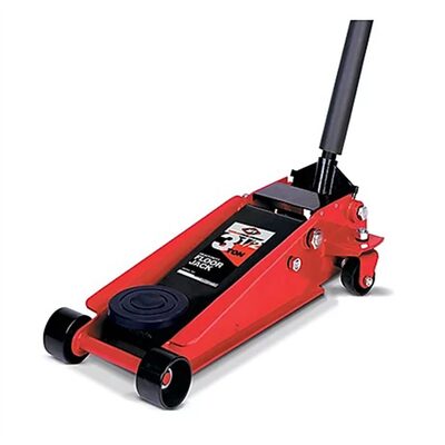 American Forge & Foundry Service Jack - 3.5 Ton Capacity - Double Pump - Short Chassis - 1 pc Handle - 4" Min H to 19.5" Max H - Heavy Duty