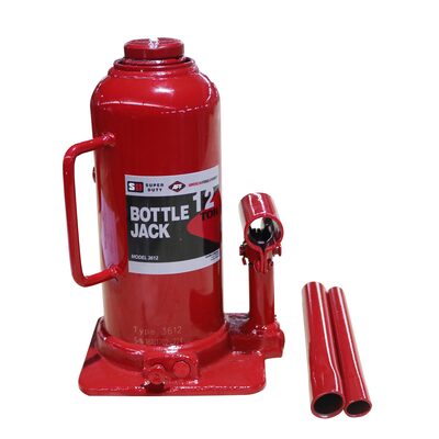 American Forge & Foundry Bottle Jack - 12 Ton Capacity - Manual - SUPER DUTY