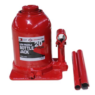 American Forge & Foundry Bottle Jack - 20 Ton Capacity - Low Profile - Manual - SUPER DUTY