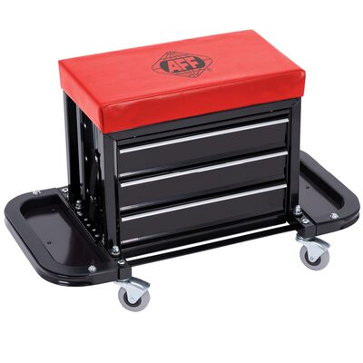 American Forge & Foundry 3-Drawer Rolling Toolbox Seat - 300 Lbs. Capacity