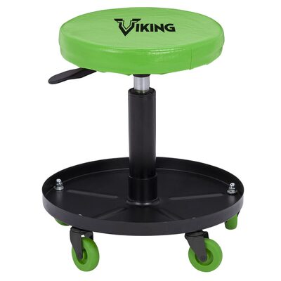 Viking by American Forge & Foundry Mechanic's Roller Stool w/ Adjustable Height - 300 Lbs. Capacity