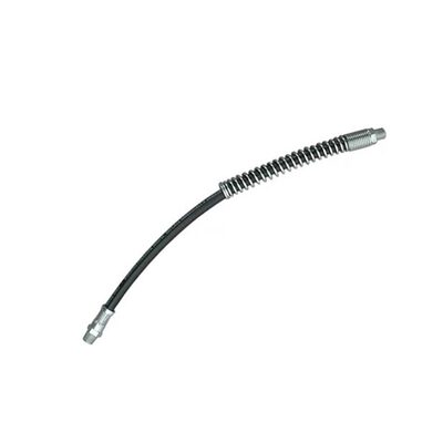 American Forge & Foundry Grease Gun Whip Hose w/ Heavy Duty Spring Guard - 12" Length - 3,500 PSI Working Pressure - 1/8" NPT