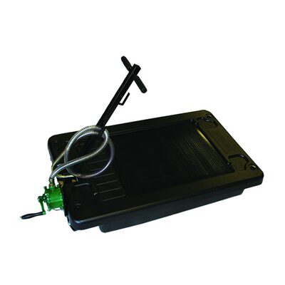 American Forge & Foundry Antifreeze Drain - Low Profile - Aluminum Rotary Evacuation Pump - 18 Gallon Capacity Polypropylene Recovery Tank