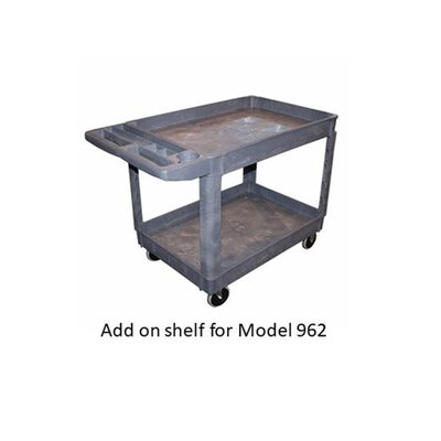 American Forge & Foundry Shop Cart Shelf Add On Tray - 36" x 24" - Polypropylene - For AFF Model 962 Cart