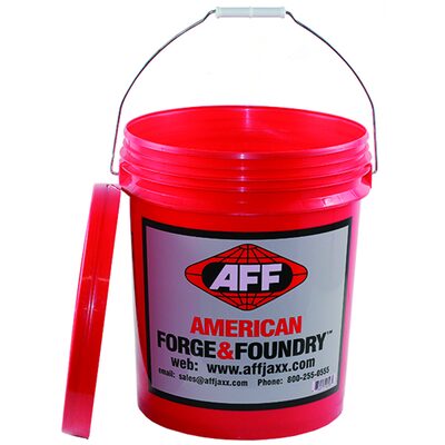 American Forge & Foundry Plastic Bucket with Lid - 5 Gallon - Heavy Duty - Red