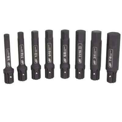 Ingersoll Rand DXS2 Hex Bit Impact Socket Set, SAE - 8 Piece