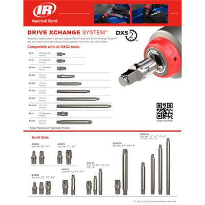 Ingersoll Rand DXS 1/2" Drive 8" Extended Anvil Attachment