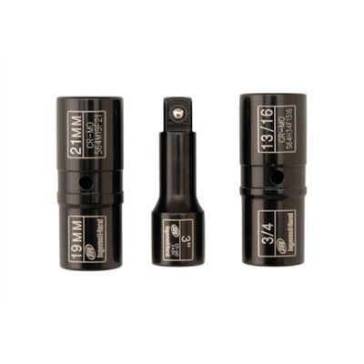 Ingersoll Rand 1/2" Drive Hex SAE Lugnut Service Flip Impact Socket Set, 3-Piece