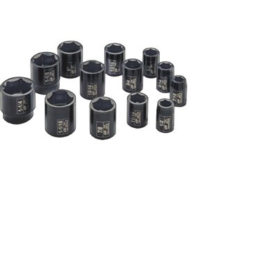 Ingersoll Rand 1/2" Drive Hex SAE Impact Socket Set, 13-Piece