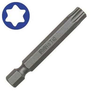 Irwin Industrial Power Bit, T40 Torx, 1/4 in. Hex Shank with Groove