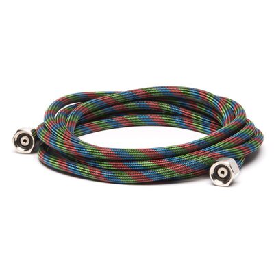 Iwata 10-ft Braided Nylon Air Hose with Two 1/4-inch Fittings