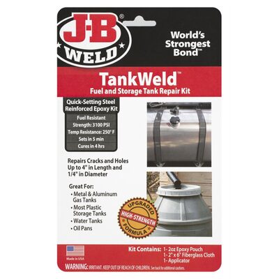 J B Weld J-B Weld 2110 Metal Fuel Tank Repair Kit, Gray