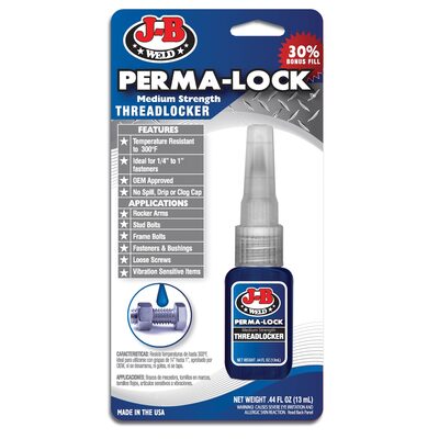 J B Weld J-B Weld 24213 Perma-Lock Medium Strength Threadlocker - Blue - 13 ml.