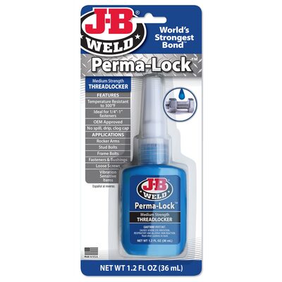 J B Weld J-B Weld 24236 Perma-Lock Medium Strength Threadlocker - Blue - 36 ml.