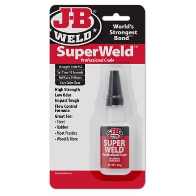 J B Weld J-B Weld 33120 SuperWeld Glue - Clear Super Glue - 20 g