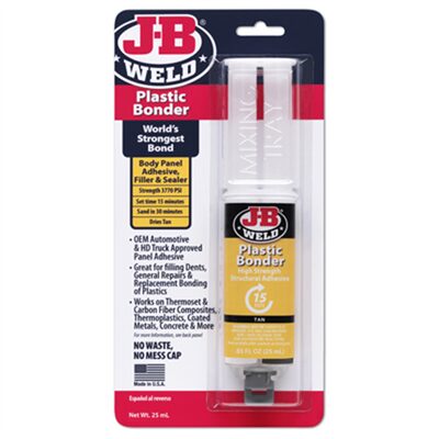 J B Weld J-B Weld 50133 Plastic Bonder Structural Adhesive Syringe - 25 ml.