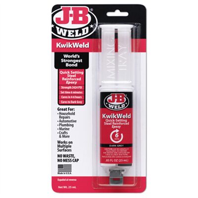 J B Weld J-B Weld 50176 KwikWeld Steel Reinforced Epoxy Syringe - 25 ml.