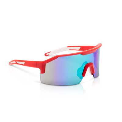 Jackson Safety Safety Glasses - MAXVIEW+ Series - Blue/Green Mirror Lens - Red Frame - Hardcoat Anti-Scratch