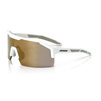 Jackson Safety Safety Glasses - MAXVIEW+ Series - Gold Mirror Lens - White Frame - Hardcoat Anti-Scratch