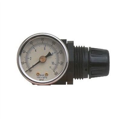 Motorguard J.R. Tech 04049 Mini Regulator with Gauge, 1/4 in NPT, Use With: HVLP Spray Gun