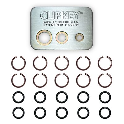 JUST CLIPS CLIPKEY SET WITH 10 SETS OF 1/2" FRICTION RINGS & O-RINGS