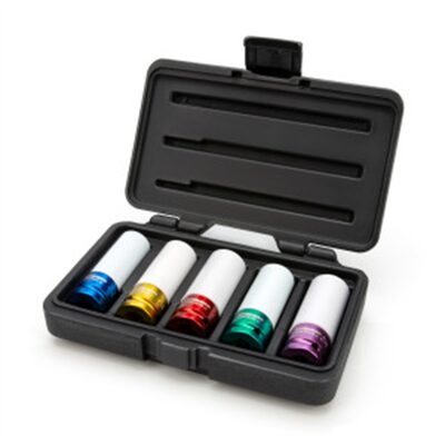 J S Products (steelman) 1/2-Inch Drive Sleeved Impact Socket Set, 5-Piece
