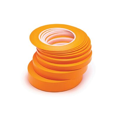 JTAPE Unlimited 1111.0355 Fine Line Masking Tape, 60 yd x 1/8 in, 0.13 mm THK, Orange