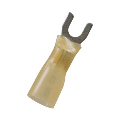The Best Connection 12-10 #8 YELLOW CS HEAT SHRINK SPADE 10 PCS