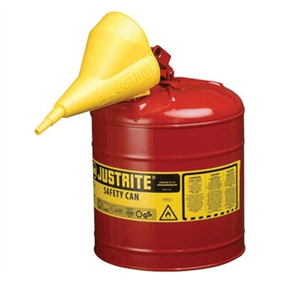 Justrite Mfg. Co. 5Gal/19L Safety Can Red w/Fnl