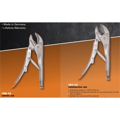 Lang Tools (Kastar) 2pc 12" Locking Pliers Set