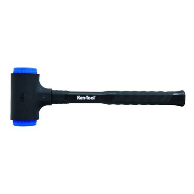 Ken Tool 28 oz. Replaceable Polyurethane Head Fiberglass Dead Blow Hammer, Overall Length 13-feet