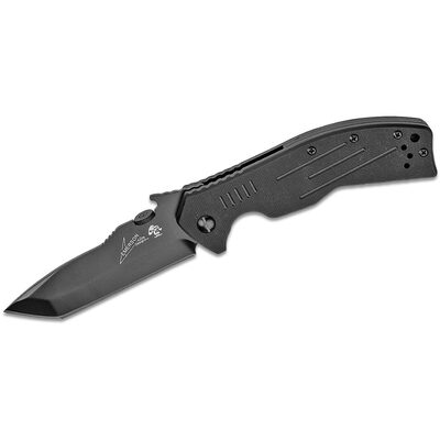 Kershaw CQC-8K Manual Open Liner Lock American Tanto Blade EDC Folding Pocket Knife with Black-oxide coating - Black