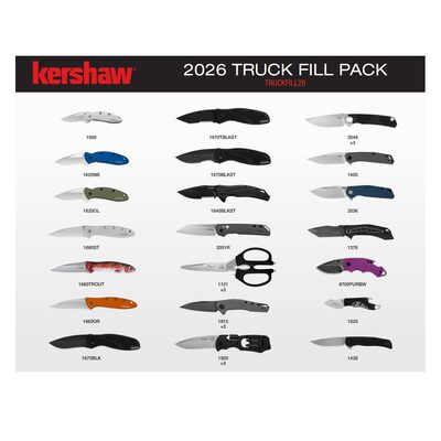 Kershaw 2026 Truck Fill Pack Knife and Tool Assortment with Folding Knives and Taskmaster Shears - 29 Pack