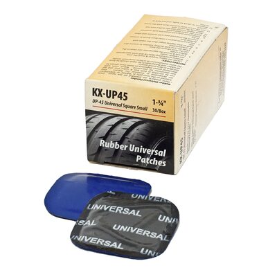 KEX Tire Repair Rubber Reinforced Universal Patch, Square 1-3/4 " (44mm) 30 Count